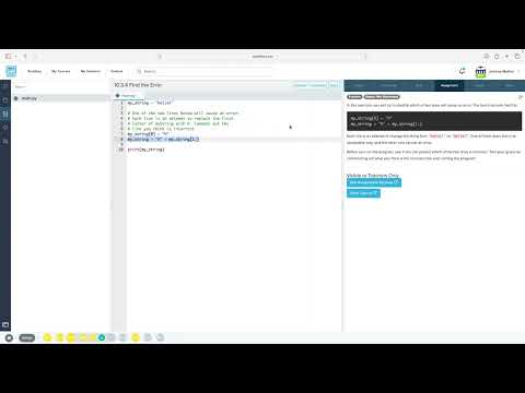 Codehs Python 10.3 Video Tutorial: Immutability