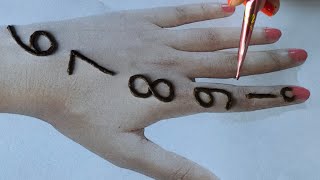 very Easy Trick to make Beautiful Mehndi by Number 678910| back Hand Mehndi| Easy Heena Design