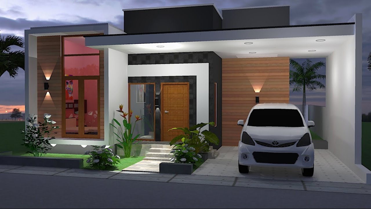  Desain  Rumah  lahan 10 x 12 meter Minimalis modern  