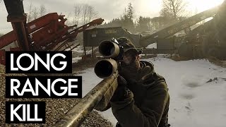Long Range Kill - Airsoft Sniper Gameplay - Gravelpit