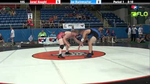 Junior 195 - Jared Haught (West Virginia) vs. Joe ...
