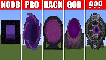 Pixel Art (NOOB vs PRO vs HACKER vs GOD) Portal in Minecraft