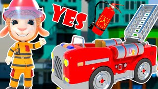 Nursery Rhymes & Kids Songs👩‍🚒🔥🙈 Firefighter's Dangerous Job🔥🚒 We Hurry to Put out the Fire