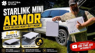 506SXS & ATV - Starlink Mini Armor Quick-Release Heavy-Duty Mount 2-in-1 Magnetic & Suction Cups