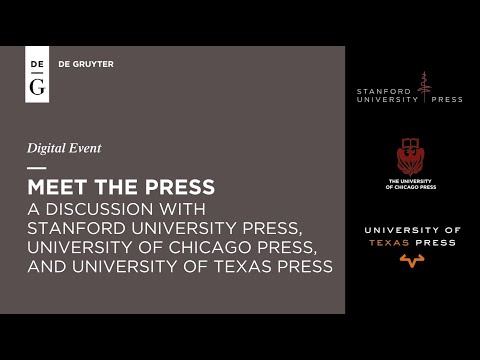 Meet the Press: A discussion with SUP, UCP, and UTPress