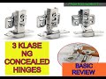 3 Klase ng Concealed Hinges | A Basic Review