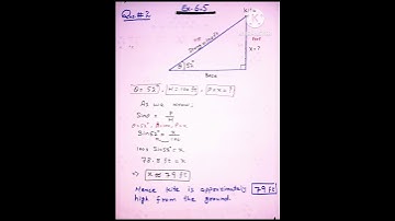 Class-9th(Math) | Ex. 6.5 |CANTAB Publisher| Word Problems related to Trigonometry | Federal board |