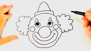 How to draw a Clown for kids | Clown Drawing Lesson Step by Step