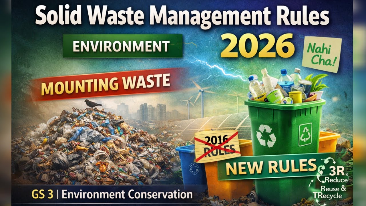 Solid Waste Management Rules 2026 GS-3 Environment #upsc2026 #prelims2026 #gs3 