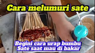 Tutorial sate ayam | resep olesan sate sebelum di bakar | Cara membuat bumbu bakar sate ayam