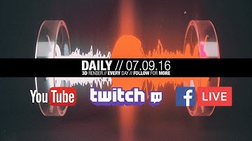 LIVE // The Daily Render // 07.09.2016 // #3dmodeling #MAXON #Cinema4D #Realflow // #OTOY #Octane