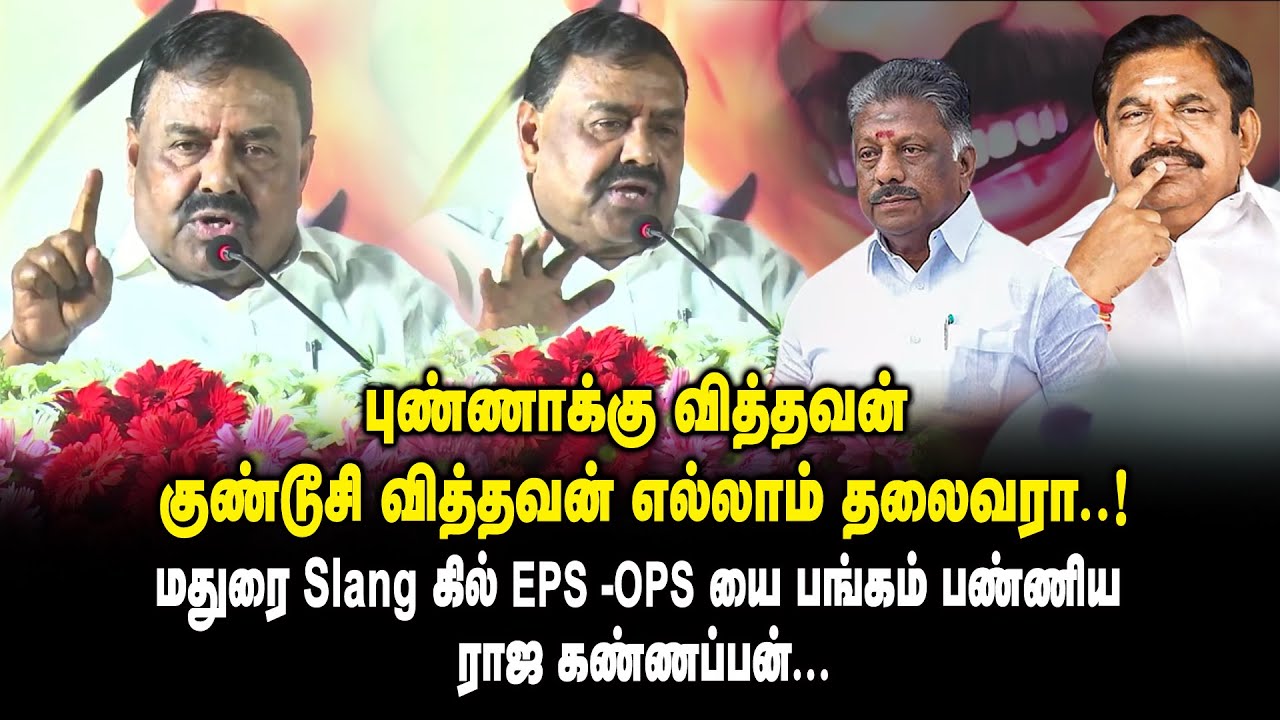 புண்ணாக்கு வித்தவன் குண்டூசி வித்தவன் எல்லாம் தலைவரா..! | Rajakannappan Speech on Hindi Imposition