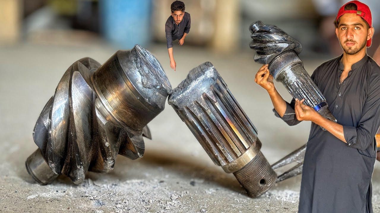 How to repair a broken Grader Pinion gear / Repair in local workshop 