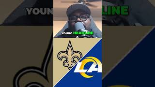 NFL Week 9 Pick: Saints at Rams Rookie Shough’s Baptism vs Rams’ Sack Factory  #shorts