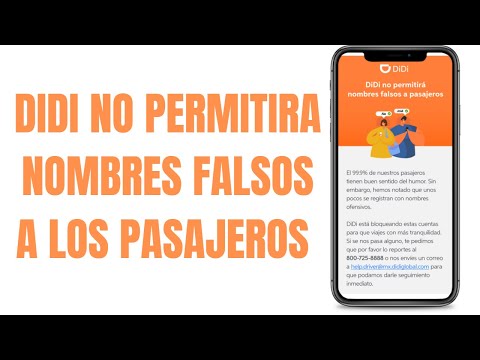 DIDI no permitirá nombres FALSOS a PASAJEROS