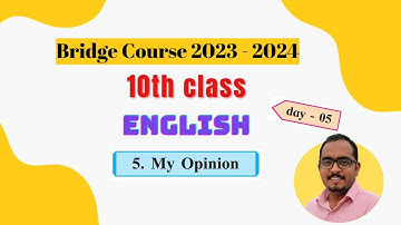 Bridge Course (2023 - 24) for 10th - Sub English - Day 05 - Activity No 5 -  Explained - Answers