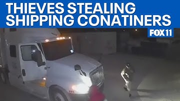 Cargo thieves steal shipping containers using their own trucks  | FOX 11 LA