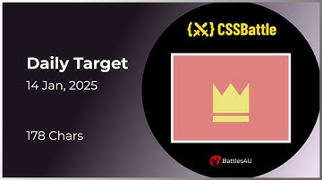 CSS battle - 14 Jan, 2025 - Daily Challenge  Solution - 100% Sol | #html #css #cssbattle #battles4u