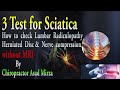 Test for sciatica herniated disc nerve compression treatment without mri by chiropractor asad mirza