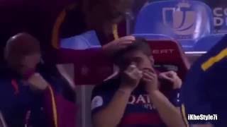Luis Suarez Crying After Limping Off Injured During Copa Del Rey