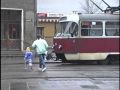 Strassenbahn in Schwerin 25.Dezember 1990