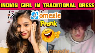 INDIAN GIRL ON OMEGLE😲🔥| Foreigners Reaction😱 | PRANK🤣 | Traditional dress👀 | thejathangu😉