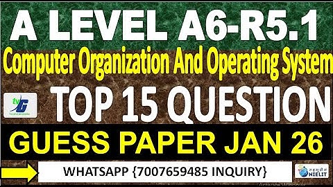 A Level A6-R5.1(GUESS PAPER JANUARY 2026 Computer Organization & Operating System) TOP 15 QUESTIONS