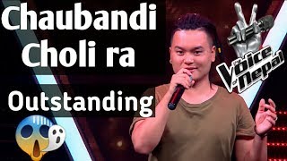 Video thumbnail of "Chaubandi choli ra fulbutte sari maa||Kumar Gurung||The Voice of Nepal Season 2||2019||Episode 6"