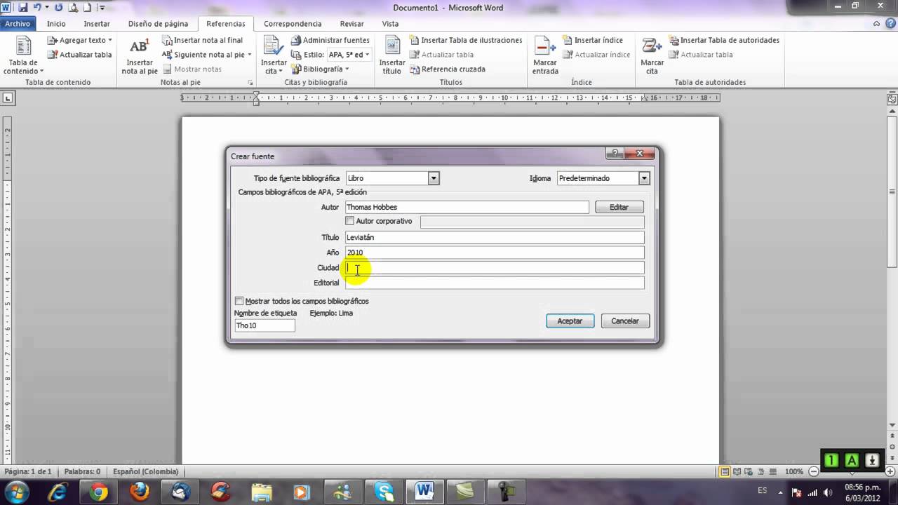 Normas Apa En Microsoft Word 2010