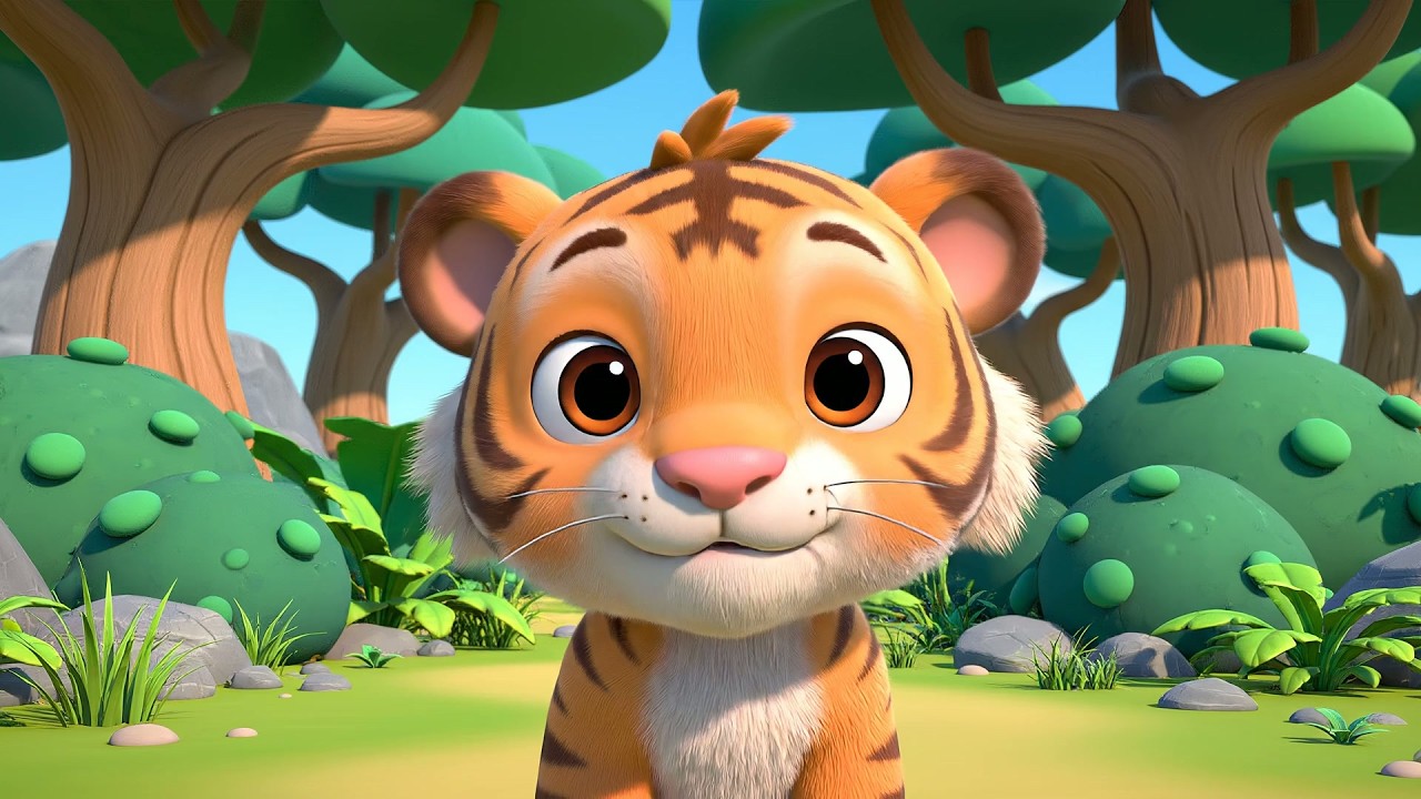Baby Tiger Says Grrr Grrr Growl | Animal Sounds & Wild Nursery