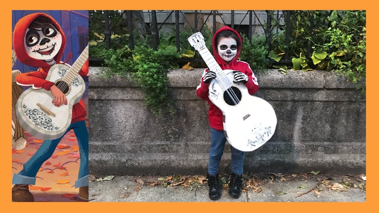 COCO Halloween Costume Dressup Miguel, makeup and guitar! 