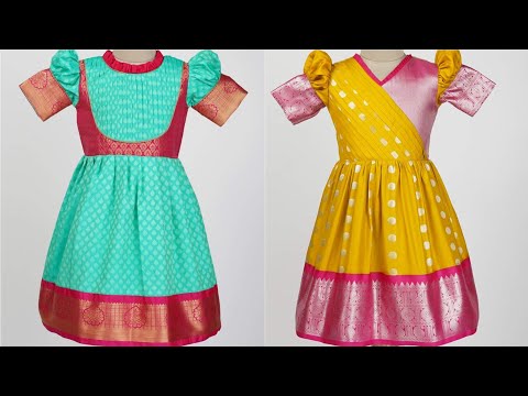 Latest Silk Frock Designs for Girl Babies | Party Wear Pattu Gown for Girl Babies 2021 | Pattu