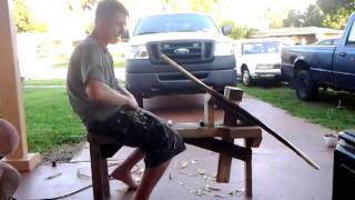 Homemade shaving horse (bowyer tools) I can build these from new clean wood and mail them to you as a kit . For cheap . Contact me for details.