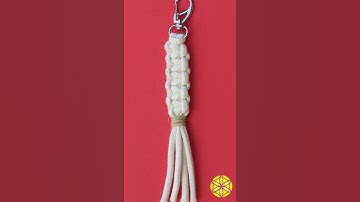 DIY Chaveiro de Macramê com Nó Quadrado! Tutorial👆 #macrametutorial #macrame #chaveiros