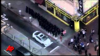 Raw Video: Protest at Calif Train Station screenshot 3
