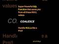🔥SQL COALESCE Explained in 60 Seconds 🚀 | Beginner-Friendly #shorts #sql