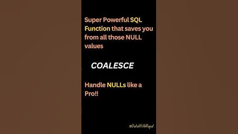 🔥SQL COALESCE Explained in 60 Seconds 🚀 | Beginner-Friendly #shorts #sql