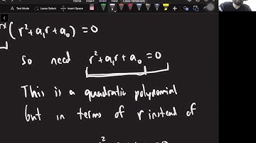 Lecture 10 Differential Equations: 2nd Order Linear Homogeneous Equations with Constant Coefficients