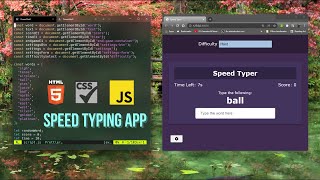 Build A Speed Typing Game in HTML, CSS and JavaScript (ASMR Coding | No Talking)