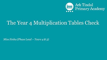 The Year 4 Multiplication Tables Check
