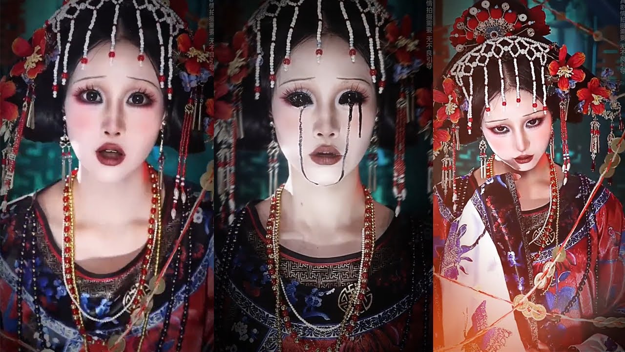 挑战一百个无限流之～中式恐怖新娘篇#妆容#中式恐怖#挑战一百个无限流#是初九啊