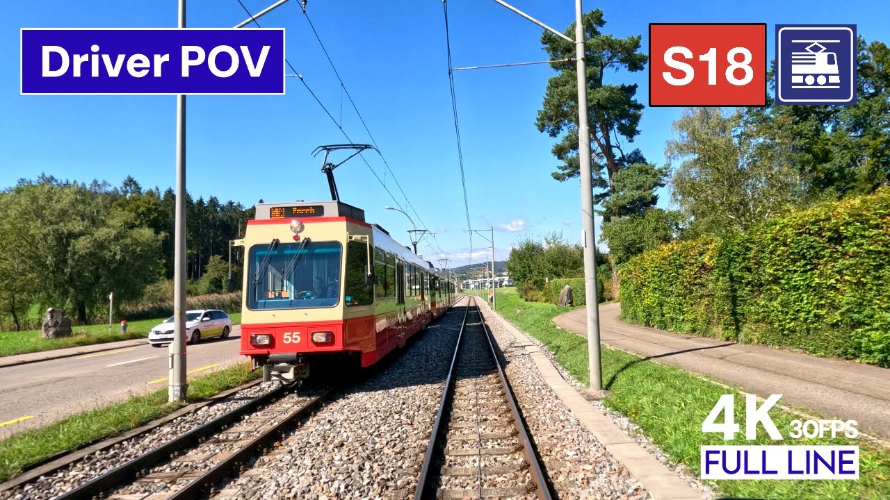 🇨🇭 Cab Ride Forchbahn Zürich (S18) Driver's POV  | Esslingen - Stadelhofen [4K]