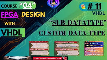 1️⃣1️⃣ ~ VHDL Data Types & Subtypes | Full Guide to Predefined & Custom Data Types | Course 04