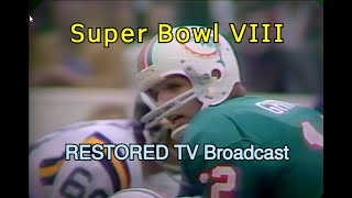 Super Bowl VIII TV Broadcast - RESTORED - Minnesota Vikings vs Miami Dolphins - 1080p