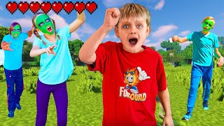 minecraft invasion game fun squad race save kyler kade
