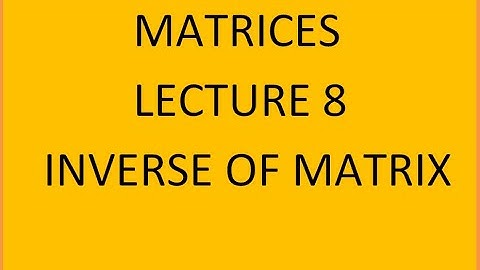 Matrices L-8| Inverse of Matrices |Adjoint |Class 12  maths| JEE Maths| |E A Mallick | EAMaths