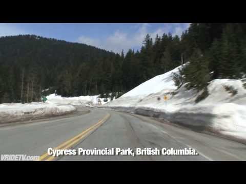 Motorcycle riding in Cypress Provincial Park, BC C...