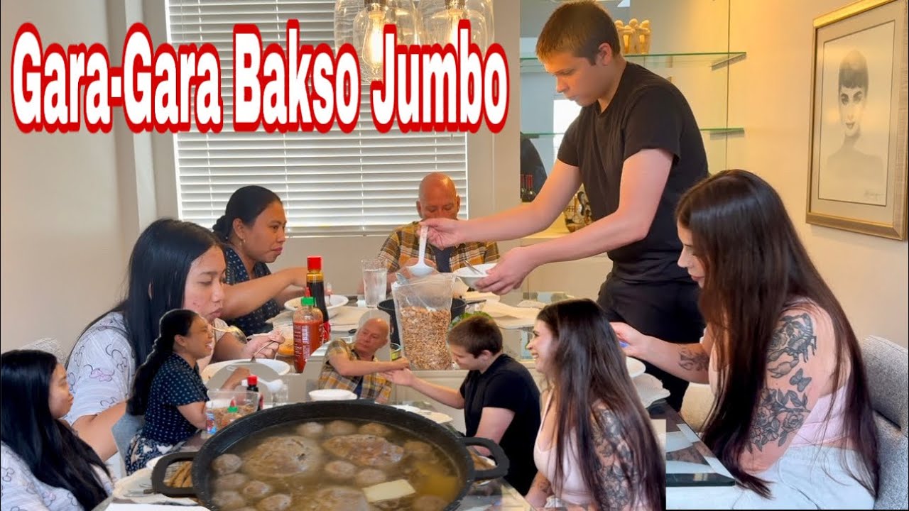 Reaksi Keluargaku di USA🇺🇸Pertama Kali Saya Bikin Bakso Jumbo 😂😂