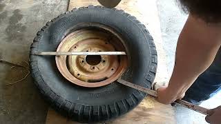 How to Remove a Tire From a Wheel using Pry Bars and a Hammer!