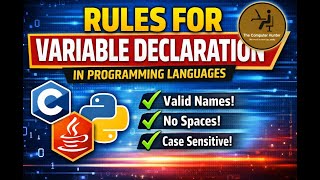 Rules for Variable Declaration in Programming Languages | C++ Basics for Beginners